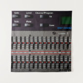 Tasten auf einem Tonmischer im Aufnahmestudio. Wandteppich (Vorderseite)