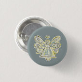 Tasten des silbernen White Light Guardian Angel Ar Button (Vorne & Hinten)