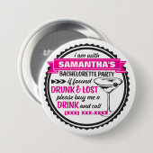 Tasten für betrunkenen und verlorenen Junggeselinn Button (Vorne & Hinten)