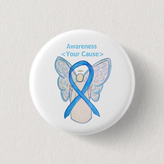 Tasten für das Light Blue Awareness Ribbon Angel A Button (Vorderseite)