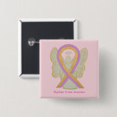 Tasten für das Phyllodes Tumor Angel Awareness Rib Button (Vorne & Hinten)
