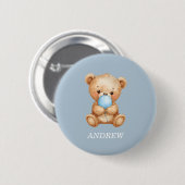 Tasten für den blauen Individuelle Name Teddy Bear Button (Vorne & Hinten)