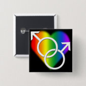 Tasten für Gay Pride Liebe für den gleichen Geschl Button (Vorne & Hinten)