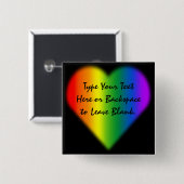 Tasten für Gay Pride Liebe für den gleichen Geschl Button (Vorne & Hinten)