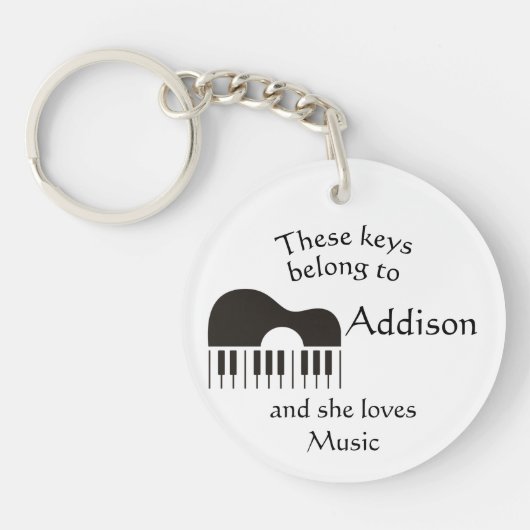 Tasten für Individuelle Name-Lieben Schlüsselanhänger (Vorderseite)