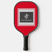 TASTEN FÜR Paddle-Paddeln und KANJI-GLÜCKLICHKEIT Pickleball Schläger (Rückseite)