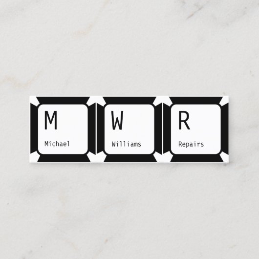 Tasten Mini Visitenkarte (Vorderseite)