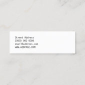 Tasten Mini Visitenkarte (Rückseite)