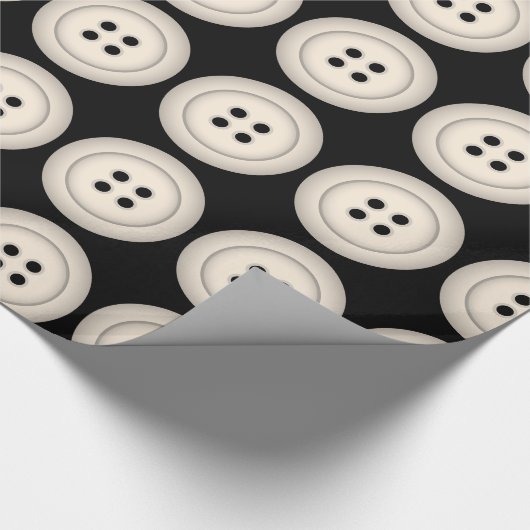 Tasten Minimalistisch Modernes Dot Muster Schwarze Geschenkpapier (Ecke)