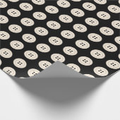 Tasten Minimalistisch Modernes Dot Muster Schwarze Geschenkpapier (Ecke)