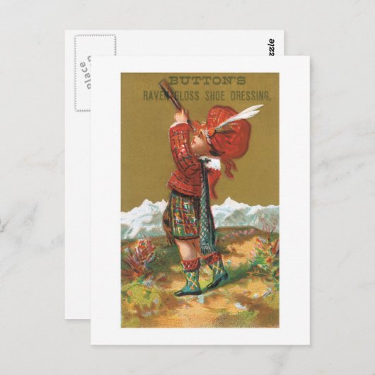 Tasten Raven Gloss Shoe Dressing Postkarte (Vorne/Hinten)