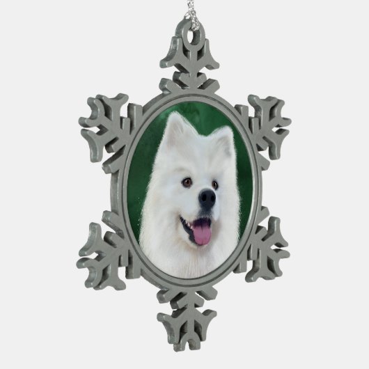 Tasten Schneeflocken Zinn-Ornament (Links)