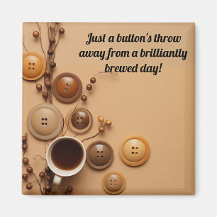 Tasten und frisch gebrühtem Kaffee Magnet