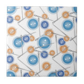 Tasten und Nähnadeln Fliese (Vorderseite)