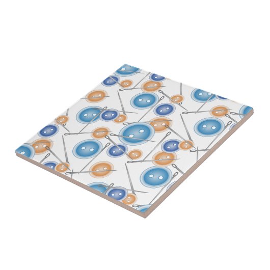 Tasten und Nähnadeln Fliese (Seite)