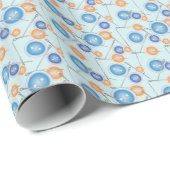 Tasten und Nähnadeln Geschenkpapier (Rolleneckpunkt)