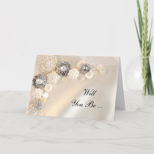 Tasten von Pearl Diamonds werden Sie meine Bridesm Einladung (Vorderseite)