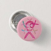 Tasten zum Button Brustkrebs rosa Aufklärungslinie (Vorne & Hinten)