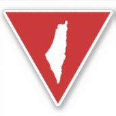 Tastenanschlag für das rote Dreieck Aufkleber (Vorderseite)