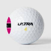 Tastenanschlag für das Schwarze Streifen Monogramm Golfball (Logo)