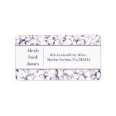 Tastenanschläge Lila Pen Doodles Adressenaufkleber Adressaufkleber (Vorne)