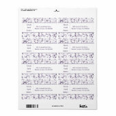 Tastenanschläge Lila Pen Doodles Adressenaufkleber Adressaufkleber (Vorne)