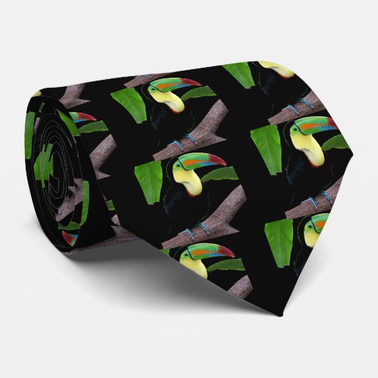 Tastenbeladener Toucan Krawatte (Gerollt)