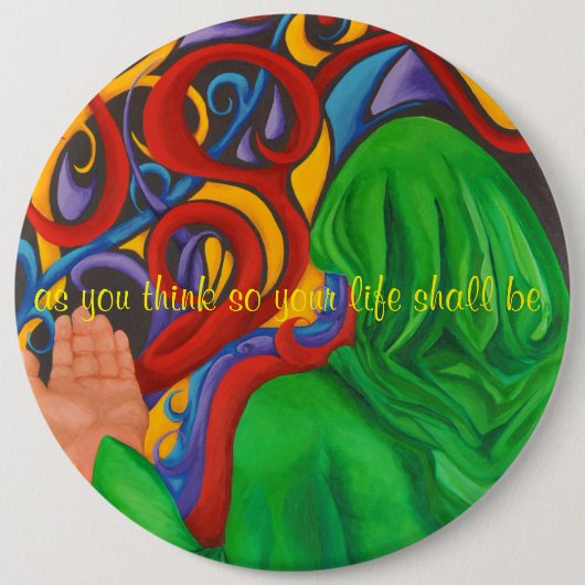 Tastengedanken von Kunstdesignern schaffen Button (Vorderseite)