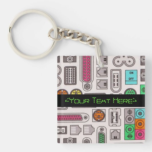 Tastenkette für Spaß-Eingabepatter Schlüsselanhänger (Vorderseite)