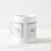 Tastenkombination CTRL ALT DEL für SlipperyJoe Kaffeetasse (Vorderseite Links)