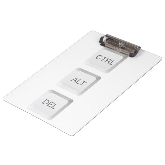 Tastenkombination CTRL ALT DEL für SlipperyJoe Klemmbrett (Schrägansicht)