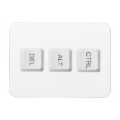 Tastenkombination CTRL ALT DEL für SlipperyJoe Magnet (Horizontal)