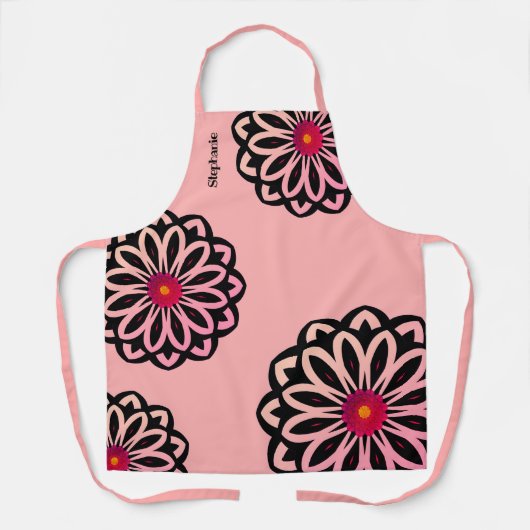 Tastenkombination für Mod-Blume in rosa Farbkombin Schürze (Vorderseite)