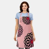 Tastenkombination für Mod-Blume in rosa Farbkombin Schürze (Getragen)