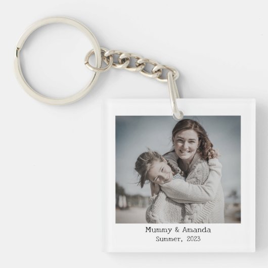 Tastenkombination für personalisiertes Foto und Te Schlüsselanhänger (Vorderseite)