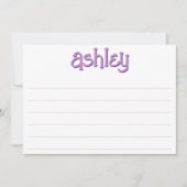 Tastenkombination mit zwei Farbnamen, bearbeitet,  Mitteilungskarte (Vorderseite)