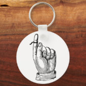 Tastenkombination Vintag zur Erinnerung an Finger Schlüsselanhänger (Vorderseite)
