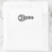Tastenkombinationen für das Barcode-Muster Rechteckiger Aufkleber (Tasche)