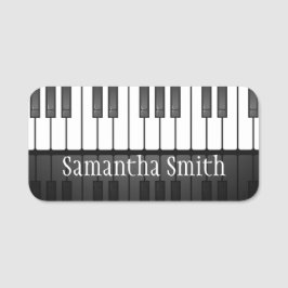 Tastenkombinationen für die Piano-Tastatur, Design Namensschild