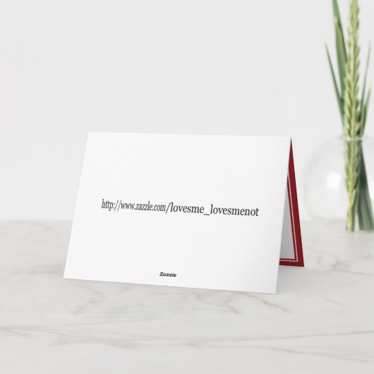 Tastenkombinationen "I Liebe You" Karte (Rückseite)