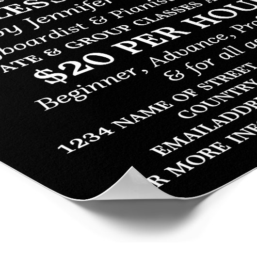 Tastenkombinationen, Tastatur, Klavierunterricht Poster (Ecke)