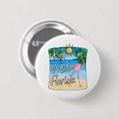 Tastenkombinationen von West Rosa Flamingo Florida Button (Vorne & Hinten)