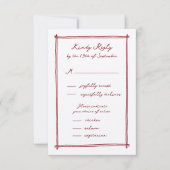 Tastenkürzel-Menü Option Wedding rsvp (Vorderseite)