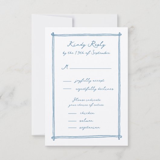 Tastenkürzel-Menü Option Wedding rsvp (Vorderseite)