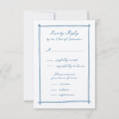 Tastenkürzel-Menü Option Wedding rsvp Karte (Vorderseite)