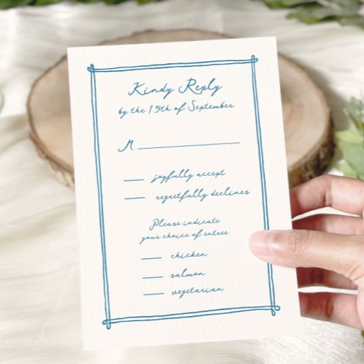 Tastenkürzel-Menü Option Wedding rsvp Karte