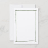 Tastenkürzel-Menü Option Wedding rsvp Karte (Rückseite)