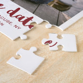 Tastenkürzel-Skript-Foto Save the Date rot Puzzle (Seite)