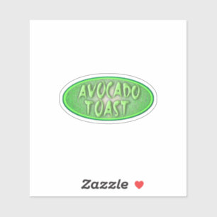 Tasty Avocado Toast Liebe Retro Decal Aufkleber
