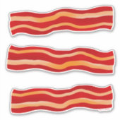 Tasty Bacon Strips Aufkleber (Vorderseite)